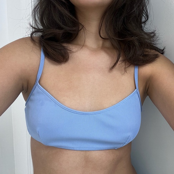 Light blue bathing suit top. - Picture 1 of 3
